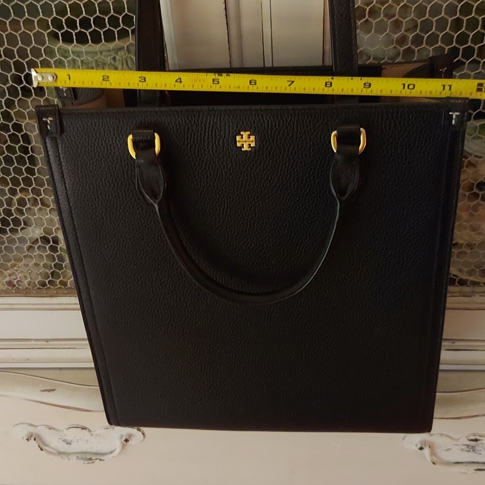 Tory Burch Black Large Pebbled Leather Blake Satchel Shoulder Bag with Dustbag - Picture 14 of 15